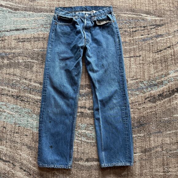 Men's Vintage 80's Levi's 501 XX Blue Denim Button Fly Jeans Pants Sz 30 x 29